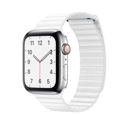 Curea Leather Loop Heritage - Apple Watch 1/2/3/4/5/6/7/8/9/SE/Ultra 1/Ultra 2 - 42/44/45/49 MM - White