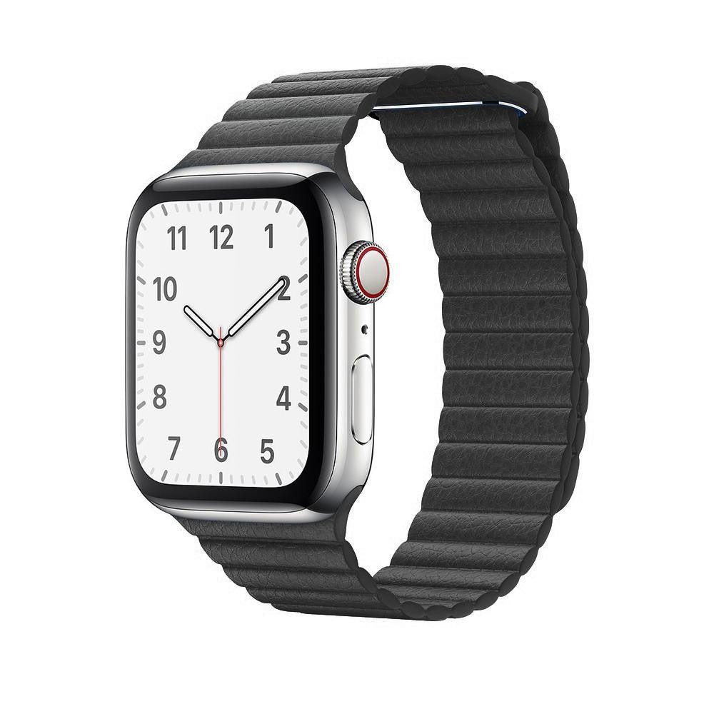 Curea Leather Loop Heritage - Apple Watch 1/2/3/4/5/6/7/8/9/SE/Ultra 1/Ultra 2 - 42/44/45/49 MM - Black