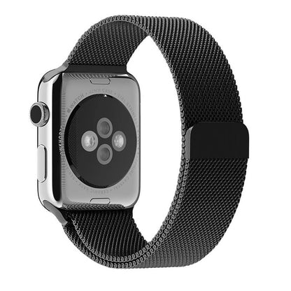 Curea Milanese Classic - Apple Watch 1/2/3/4/5/6/7/8/9/SE - 38/40/41 MM - Carbon Black
