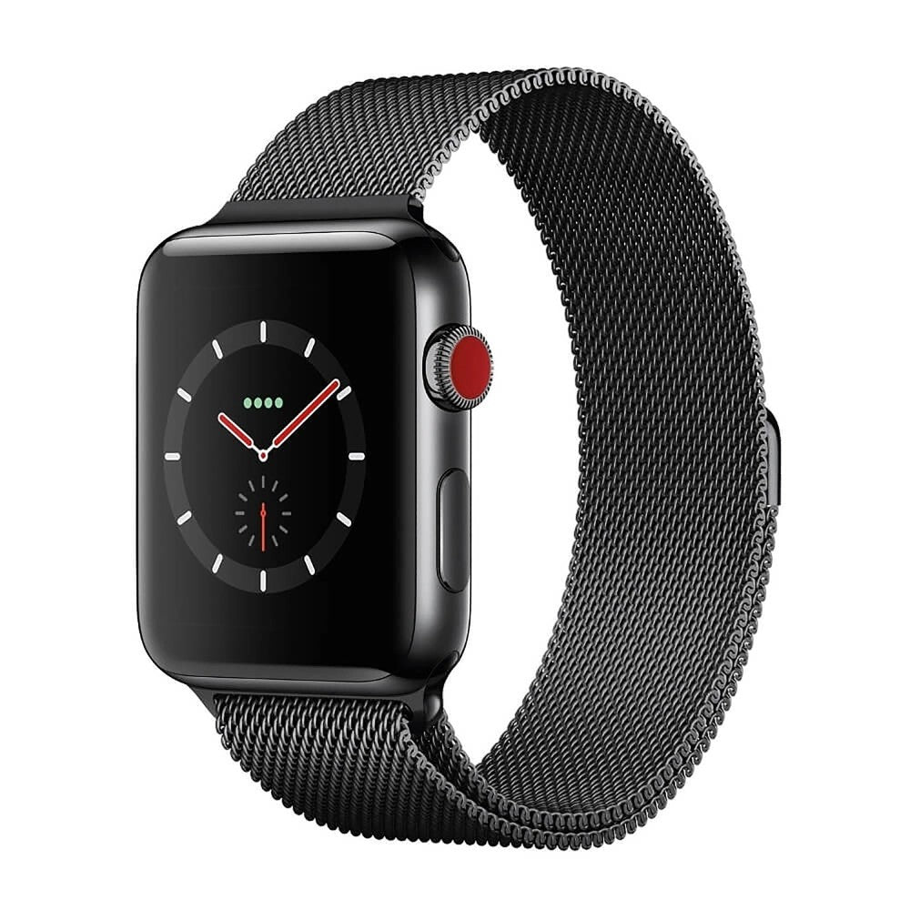 Curea Milanese Classic - Apple Watch 1/2/3/4/5/6/7/8/9/SE - 38/40/41 MM - Carbon Black