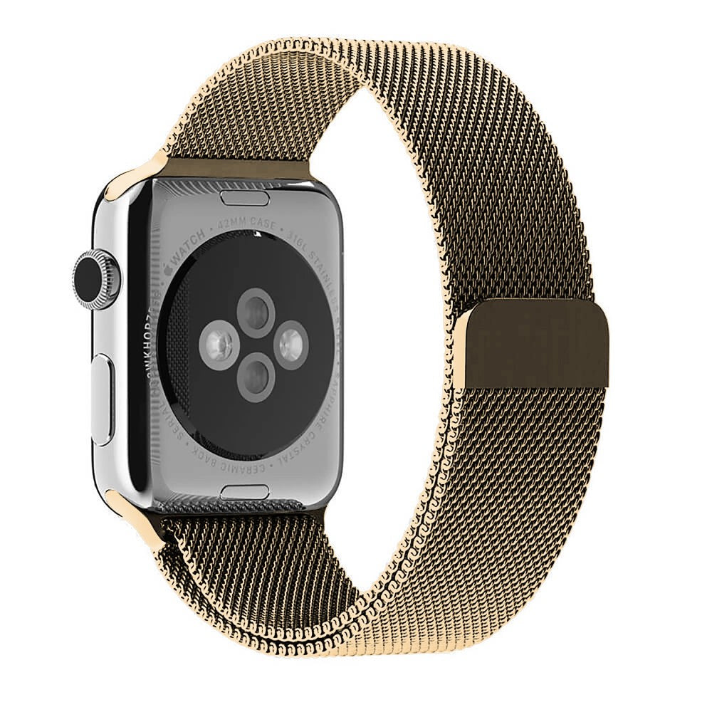 Curea Milanese Classic - Apple Watch 1/2/3/4/5/6/7/8/9/SE/Ultra 1/Ultra 2 - 42/44/45/49 MM - Champagne