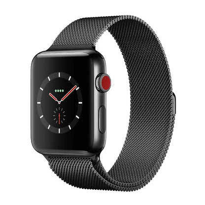 Curea Milanese Classic - Apple Watch 1/2/3/4/5/6/7/8/9/SE/Ultra 1/Ultra 2 - 42/44/45/49 MM - Carbon Black