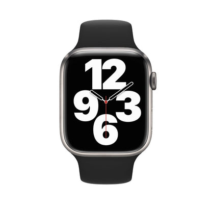Curea Silicone Sport - Apple Watch 1/2/3/4/5/6/7/8/9/SE/Ultra 1/Ultra 2 - 42/44/45/49 MM - S/M - Black