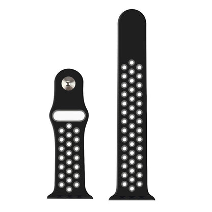 Curea Sport Loop Active - Apple Watch 1/2/3/4/5/6/7/8/9/SE - 38/40/41 MM - S/M - Black/Grey