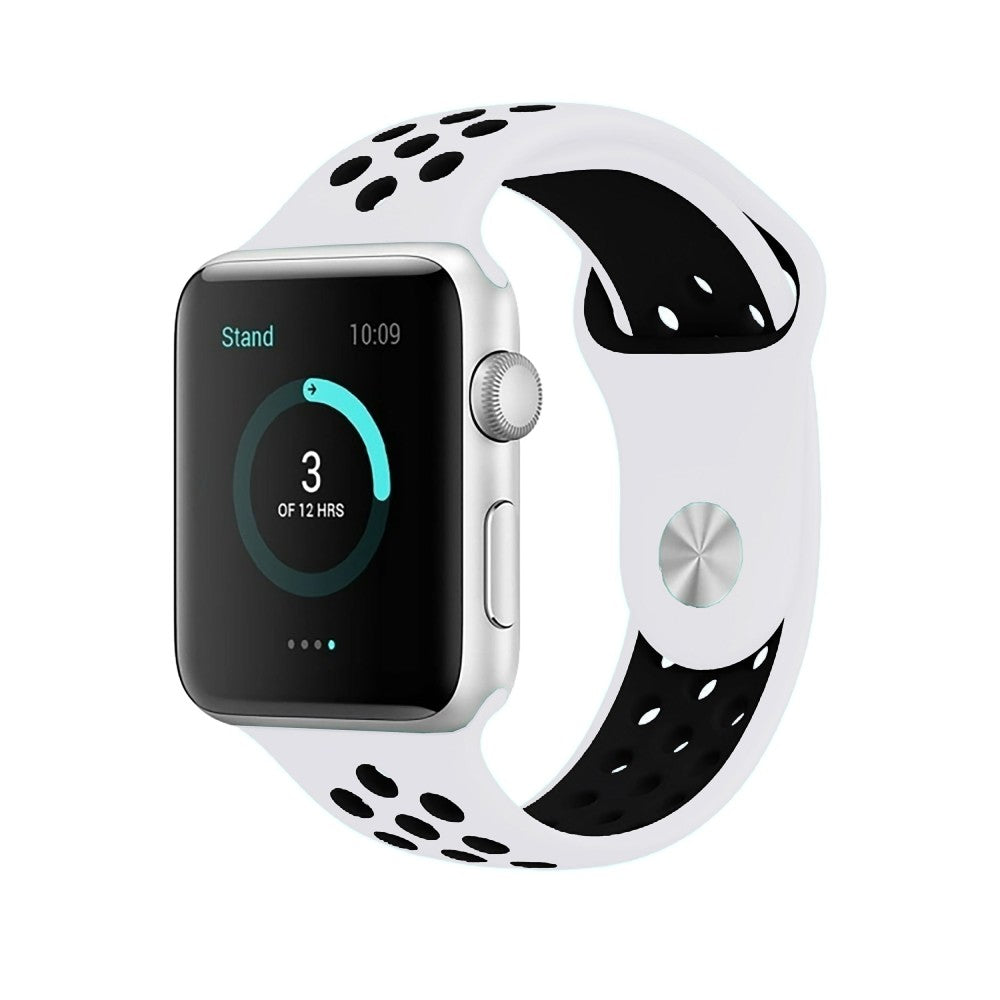Curea Sport Loop Active - Apple Watch 1/2/3/4/5/6/7/8/9/SE - 38/40/41 MM - S/M - White/Black