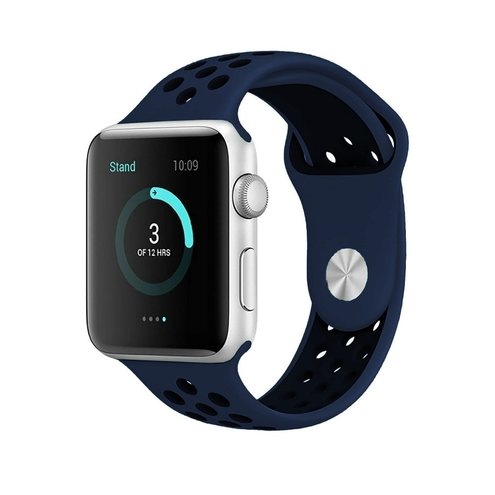 Curea Sport Loop Active - Apple Watch 1/2/3/4/5/6/7/8/9/SE - 38/40/41 MM - S/M - Midnight Blue/Black