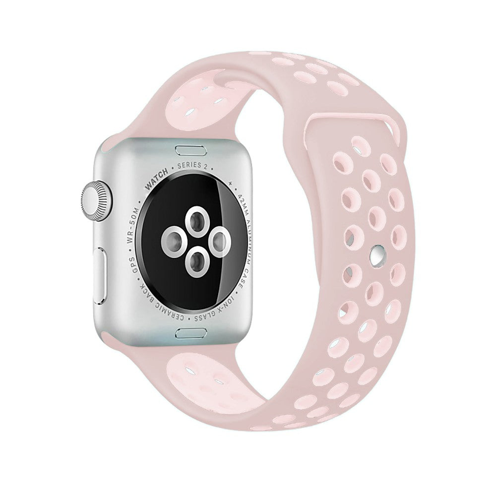 Curea Sport Loop Active - Apple Watch 1/2/3/4/5/6/7/8/9/SE/Ultra 1/Ultra 2 - 42/44/45/49 MM - S/M - Light Pink/White