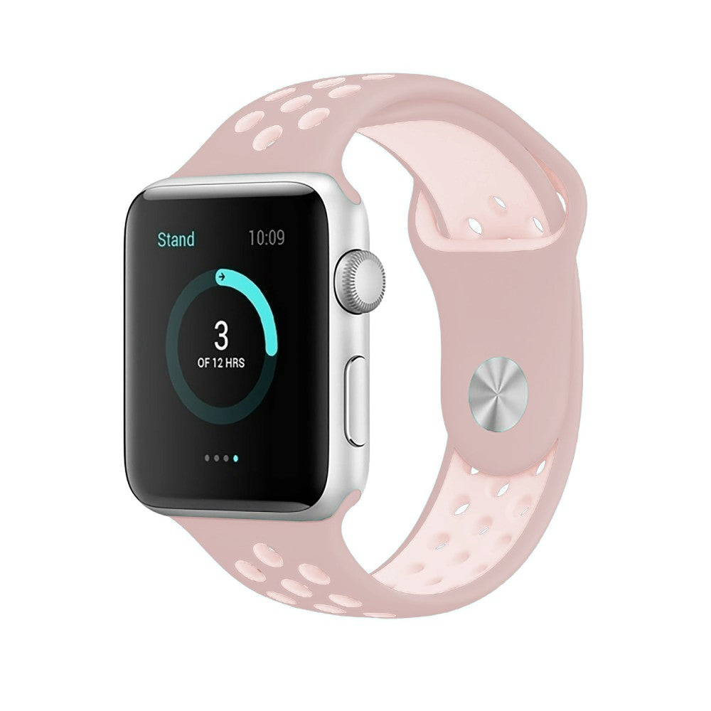 Curea Sport Loop Active - Apple Watch 1/2/3/4/5/6/7/8/9/SE/Ultra 1/Ultra 2 - 42/44/45/49 MM - S/M - Light Pink/White