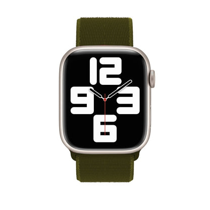 Curea Nylon Classic - Apple Watch 1/2/3/4/5/6/7/8/9/SE - 38/40/41 MM - Olive Flak