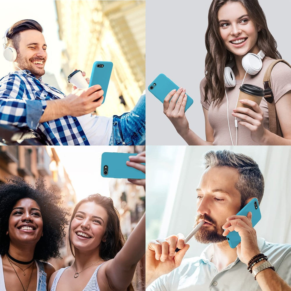 Husa Soft Silicone - iPhone 7/8/SE2 - Acid Blue