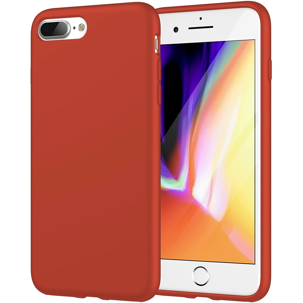 Husa Soft Silicone - iPhone 7 Plus/8 Plus - Orange Red