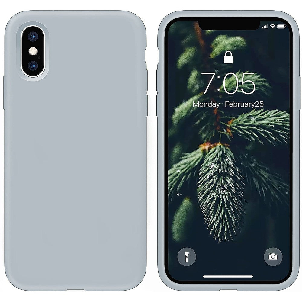 Husa Soft Silicone - iPhone X/XS - Light Gray