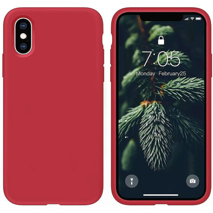 Husa Soft Silicone - iPhone X/XS - Light Red