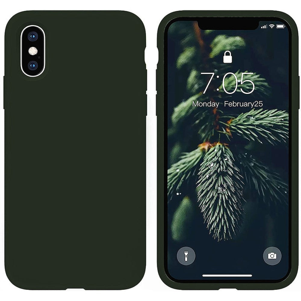 Husa Soft Silicone - iPhone X/XS - Dark Marine Green