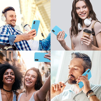 Husa Soft Silicone - iPhone X/XS - Acid Blue