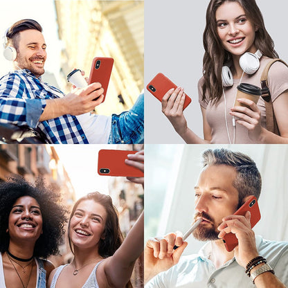 Husa Soft Silicone - iPhone X/XS - Orange Red