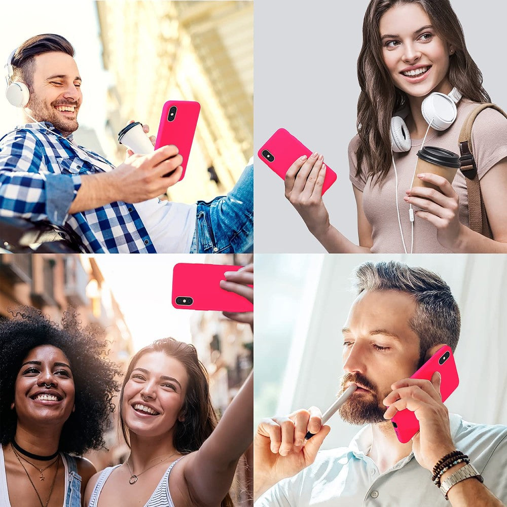 Husa Soft Silicone - iPhone X/XS - Neon Pink