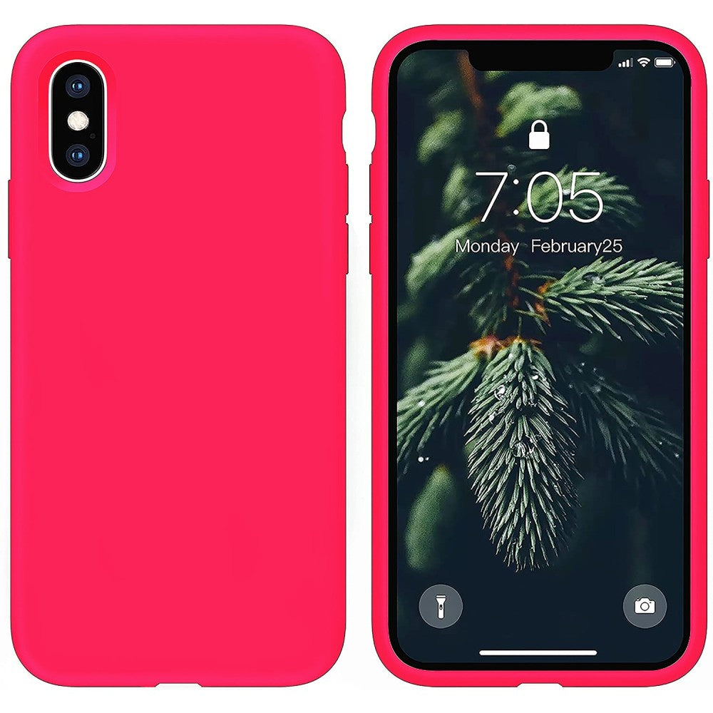 Husa Soft Silicone - iPhone X/XS - Neon Pink