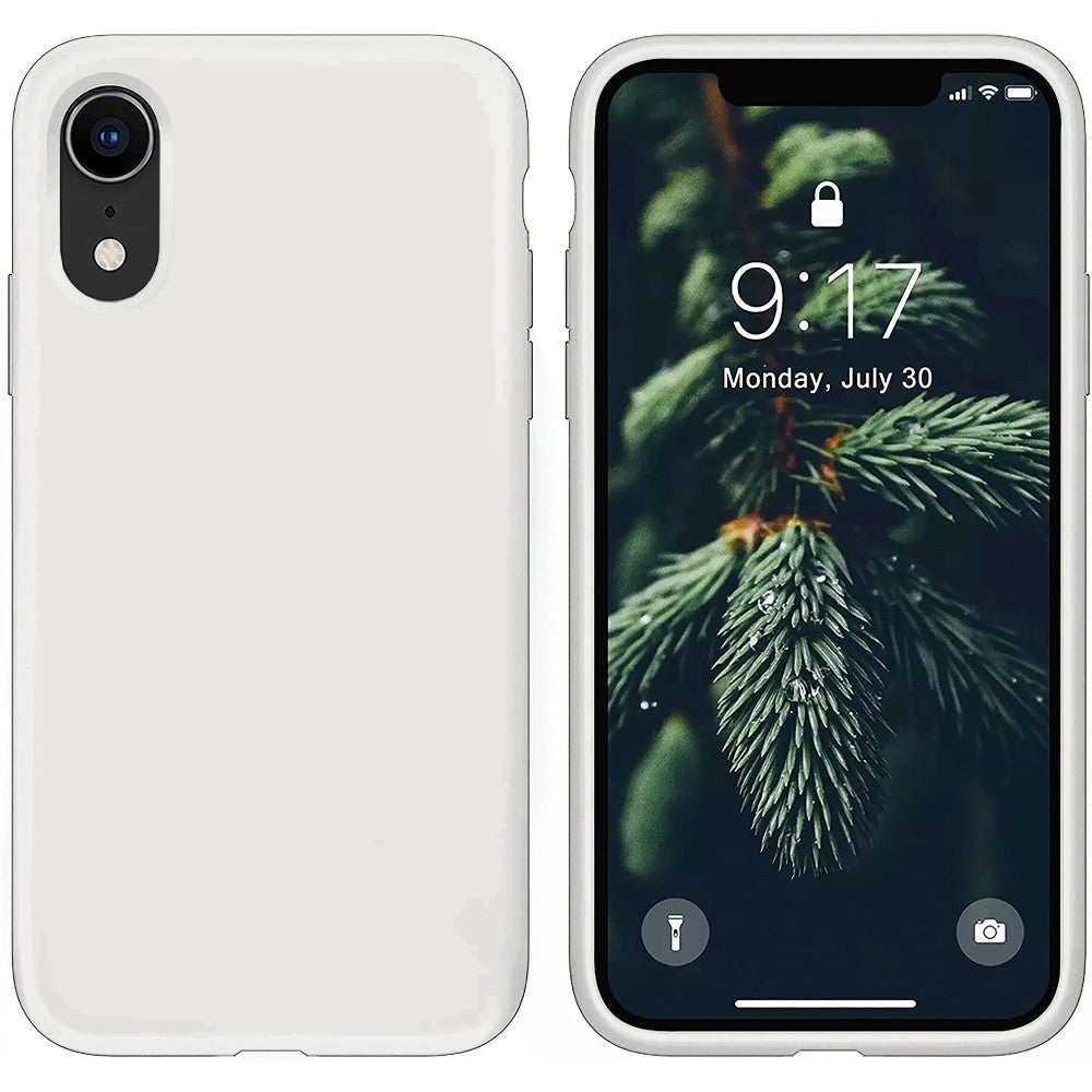 Husa Soft Silicone - iPhone XR - Alb