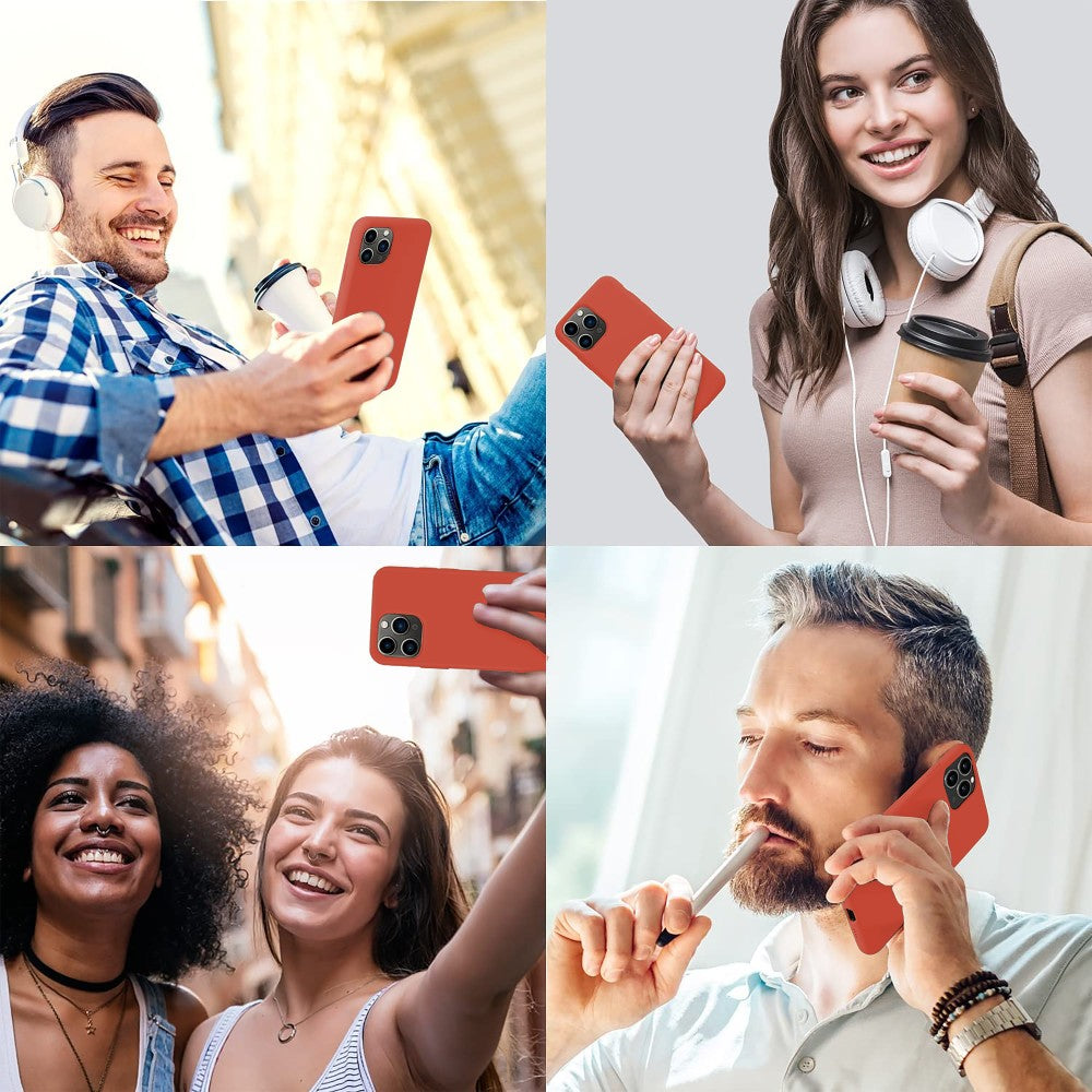 Husa Soft Silicone - iPhone 11 Pro Max - Orange Red