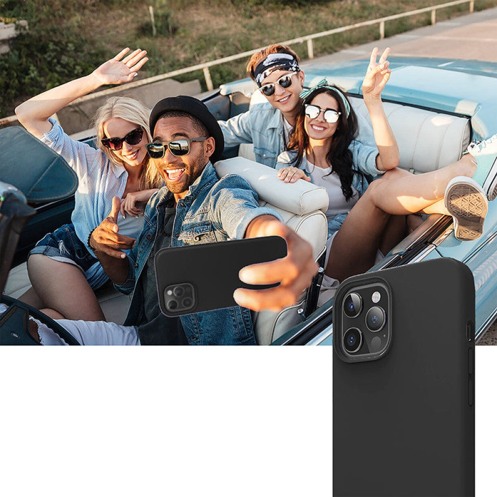 Husa Soft Silicone - iPhone 12/12 Pro - Negru