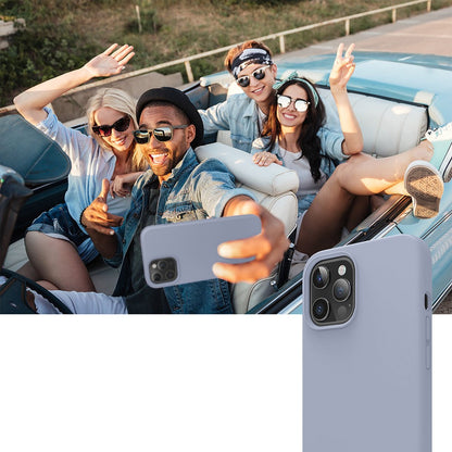 Husa Soft Silicone - iPhone 12/12 Pro - Slate Gray