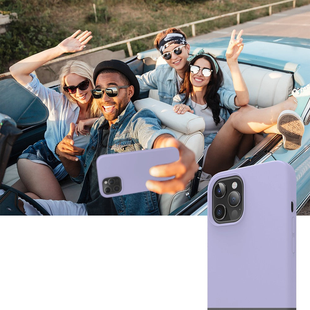 Husa Soft Silicone - iPhone 12/12 Pro - Light Lilac