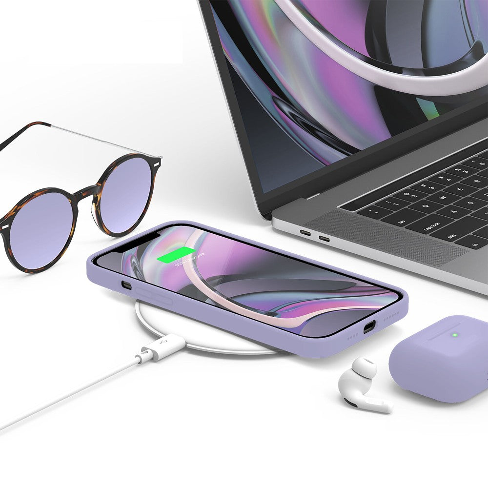 Husa Soft Silicone - iPhone 12/12 Pro - Light Lilac
