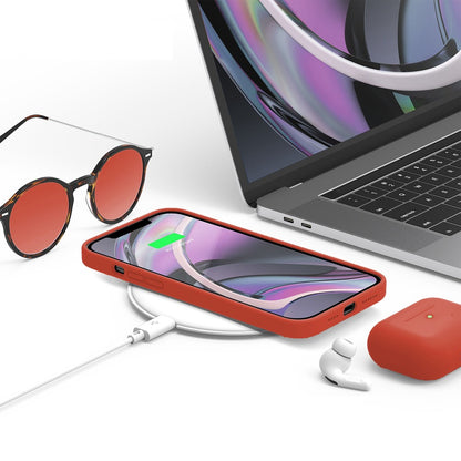 Husa Soft Silicone - iPhone 12 Pro Max - Orange Red
