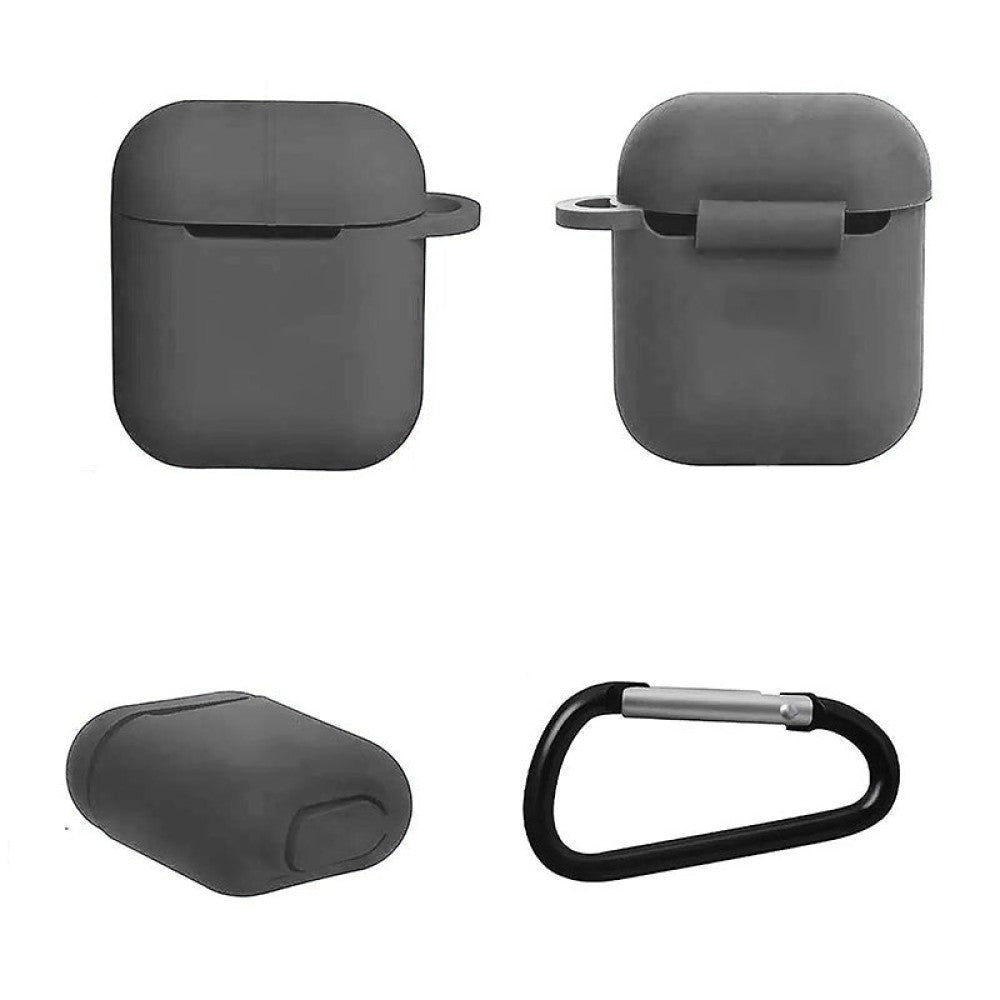 Husa Soft Silicone - AirPods 1/2 - Dark Gray