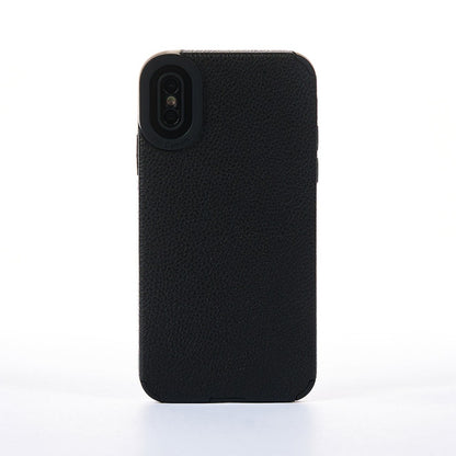 Husa Grained Leather - iPhone X/XS - Negru