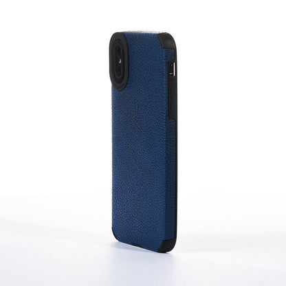 Husa Grained Leather - iPhone X/XS - Albastru