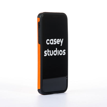 Husa Grained Leather - iPhone X/XS - Portocaliu