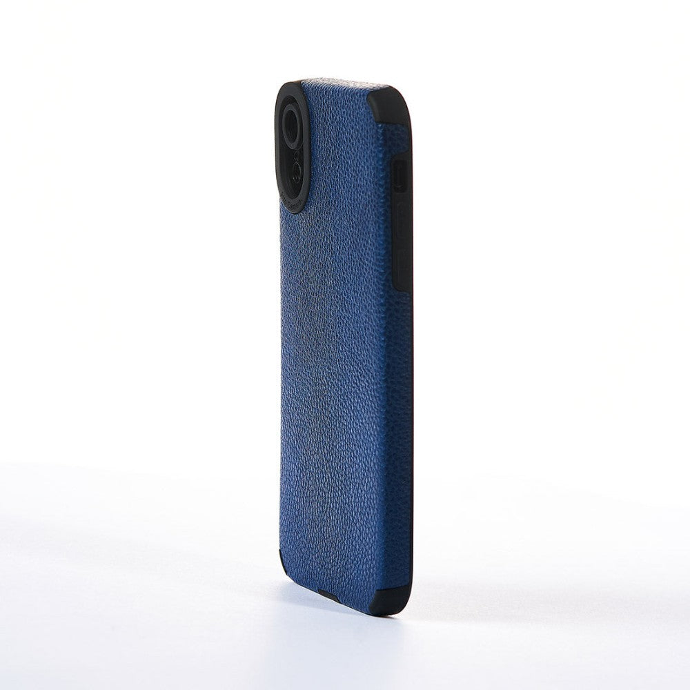 Husa Grained Leather - iPhone XR - Albastru