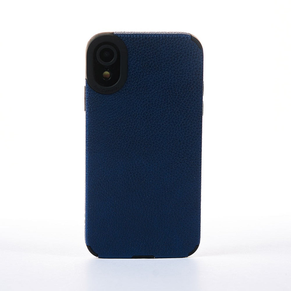 Husa Grained Leather - iPhone XR - Albastru