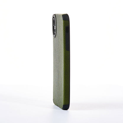 Husa Grained Leather - iPhone XR - Verde