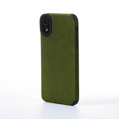 Husa Grained Leather - iPhone XR - Verde
