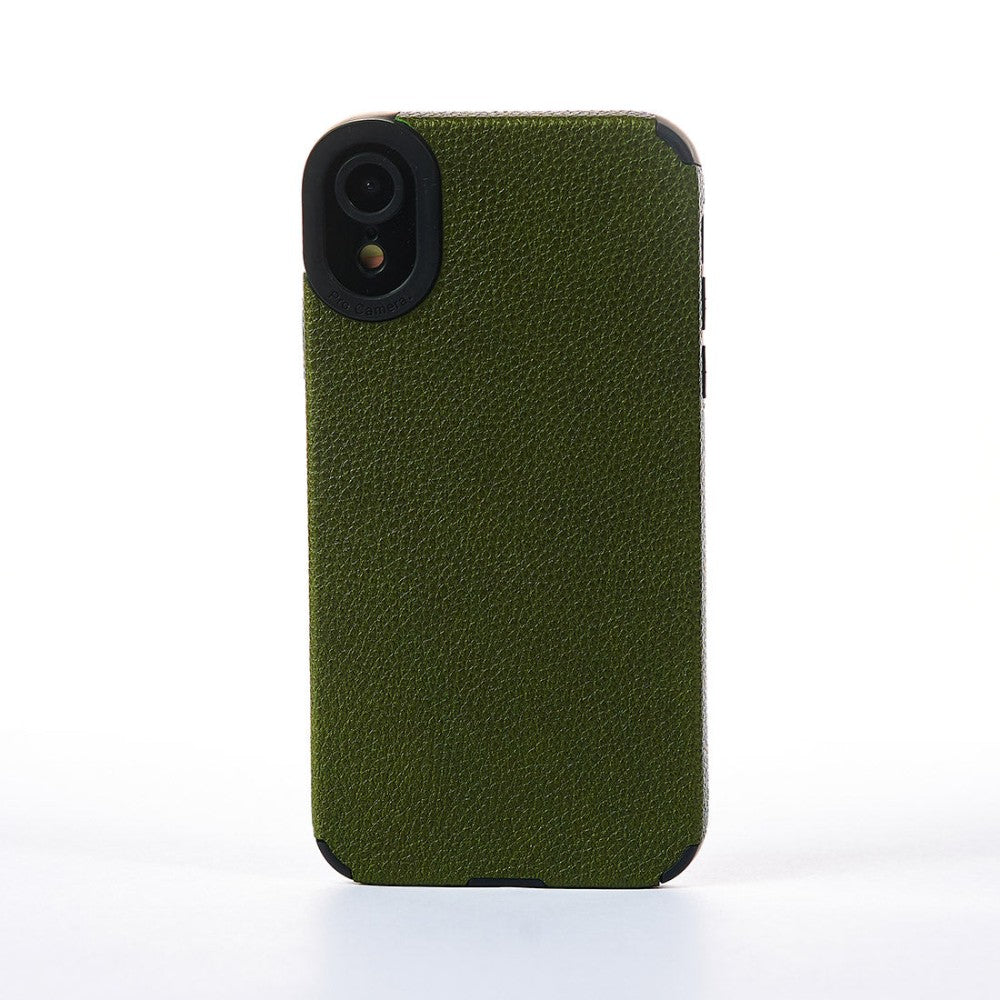 Husa Grained Leather - iPhone XR - Verde