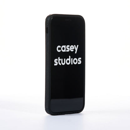 Husa Grained Leather - iPhone XR - Negru