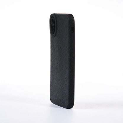 Husa Grained Leather - iPhone XR - Negru