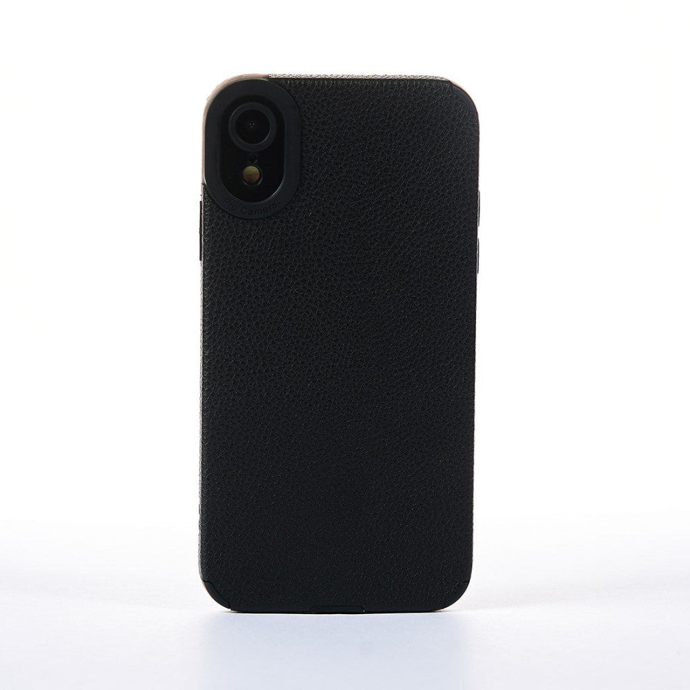 Husa Grained Leather - iPhone XR - Negru