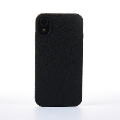 Husa Grained Leather - iPhone XR - Negru