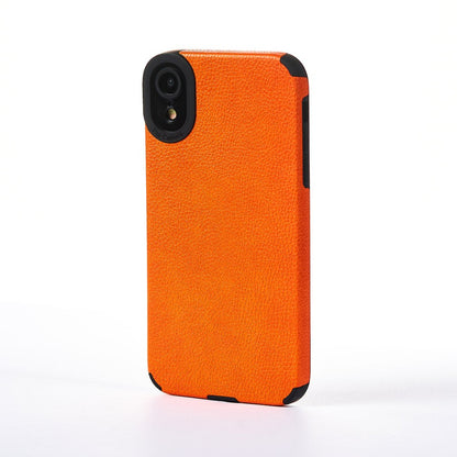 Husa Grained Leather - iPhone XR - Portocaliu