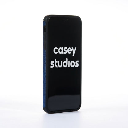 Husa Grained Leather - iPhone XS Max - Albastru