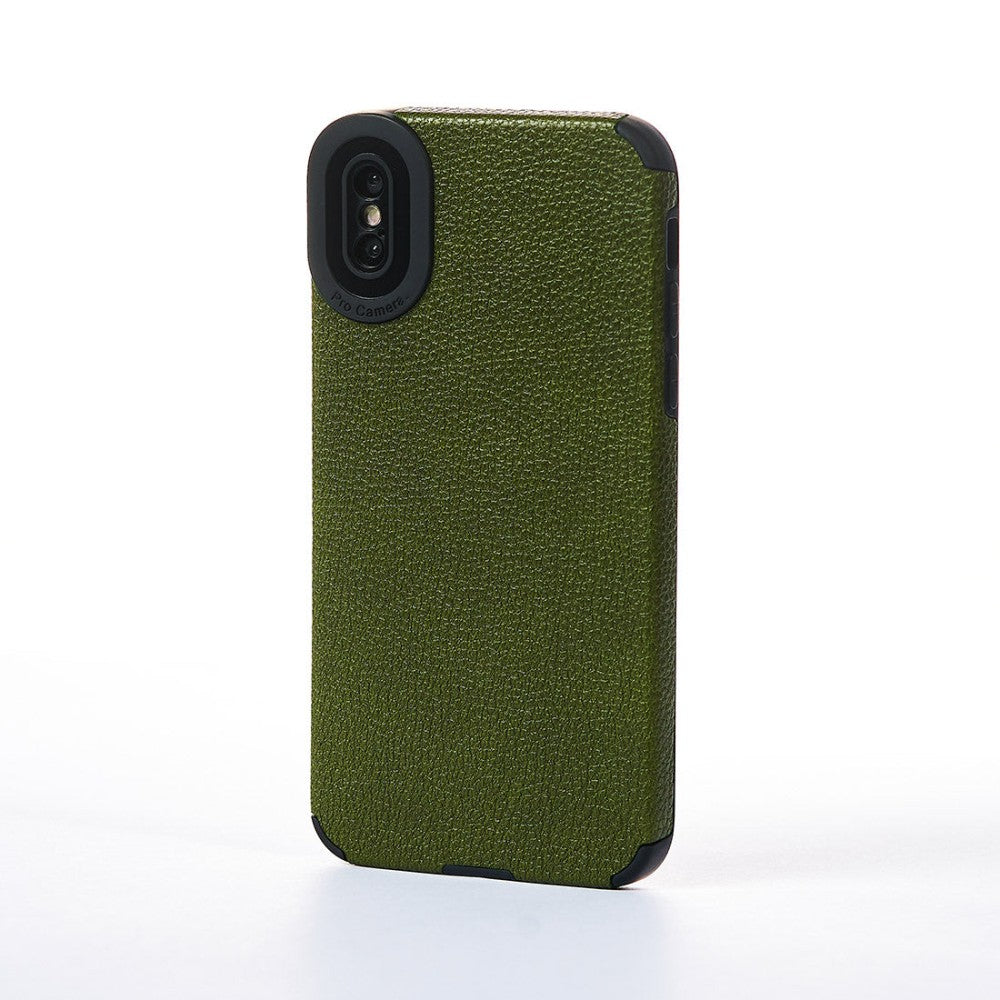 Husa Grained Leather - iPhone XS Max - Verde