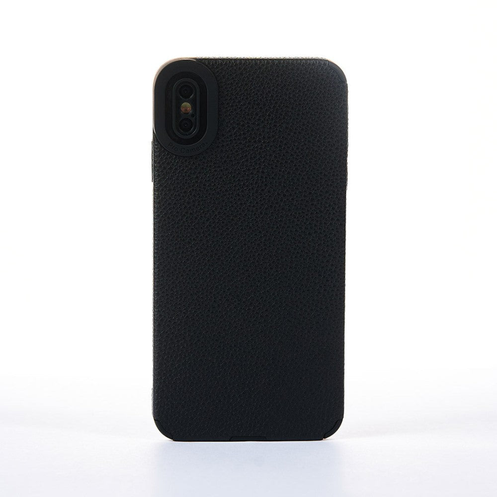 Husa Grained Leather - iPhone XS Max - Negru