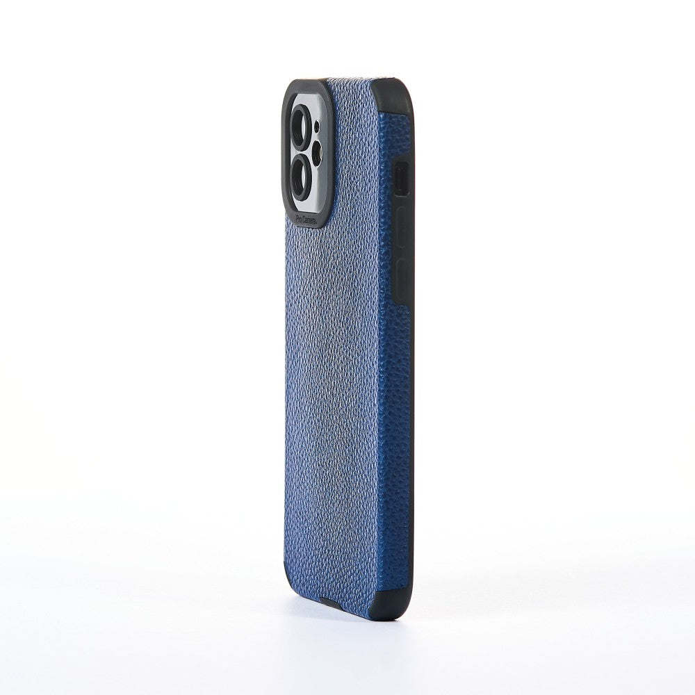 Husa Grained Leather - iPhone 12 - Albastru