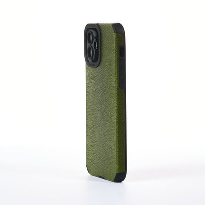 Husa Grained Leather - iPhone 12 - Verde