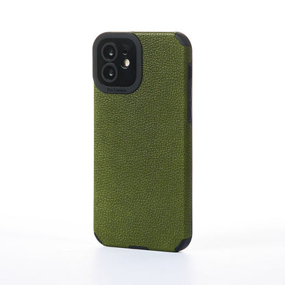 Husa Grained Leather - iPhone 12 - Verde