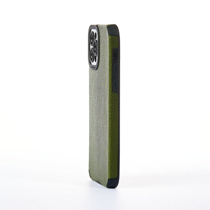 Husa Grained Leather - iPhone 12 Pro - Verde